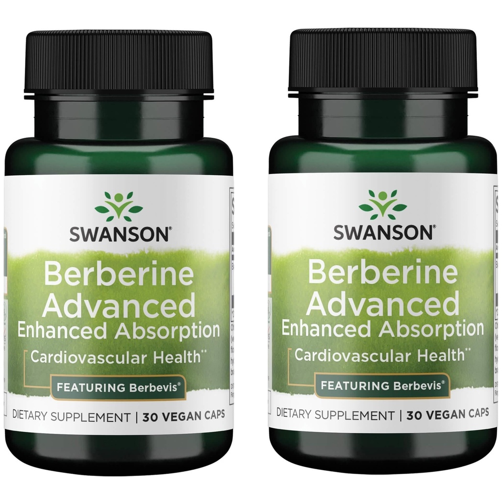 Swanson Berberine 고급 향상된 흡수 - Berbevis 550 mg 30 Veg Caps (2 팩)