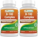 최고의 자연 B 100 Complex 120 정제 (B Complex Vitamins) (120 Count (Pack of 2))