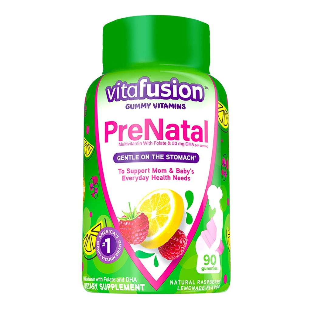 Pre-Seed Fertility Lubricant 및 vitafusion 90 Count Prenatal Gummy Vitamins with Folate, DHA 및 임신 건강을위한 필수 영양소