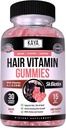 Kaya Naturals Hair Growth Gummies - 건강한 모발, 피부 및 손톱을위한 Biotin 5000mcg 비타민 - 여성 또는 남성을위한 뷰티 보충 - 30 카운트 - 블루 베리 풍미