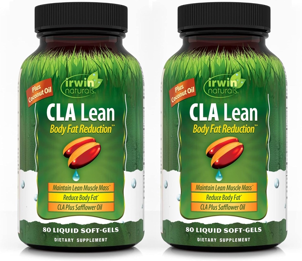Irwin Naturals CLA Lean Body Fat Reduction - 체지방 감소 및 근육 톤 증가 - 80 액체 소프트 젤 (패치 2)