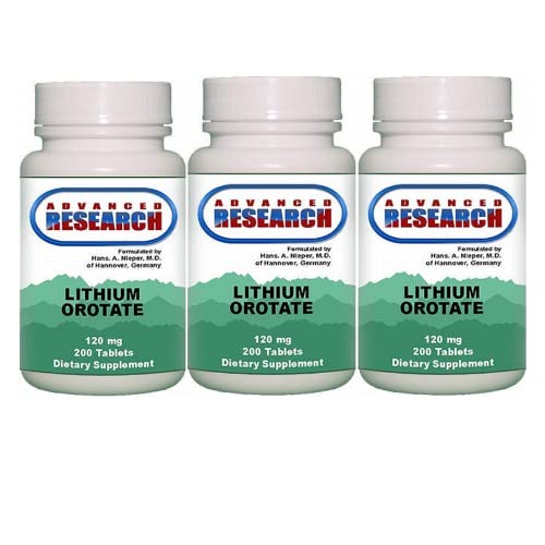 Hans Nieper 리튬 Orotate 정제, 120 mg, 3Pack (각 200 조사) 박사