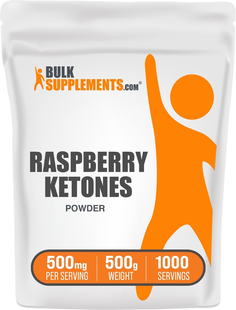 BulkSupplements.com 라즈베리 케톤 파우더 - 라즈베리 케톤 보충, 산화 방지제 소스 - 에너지 지원, 글루텐 무료, 500mg / 서빙, 500g (1.1 파운드) (팩 1)