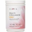 Alaya 멀티 콜라겐 분말 - 유형 I, II, III, V, X는 MSM + GC (Vanilla)를 가진 교원질 펩티드 단백질 분말 보충교재를 가수분해했습니다