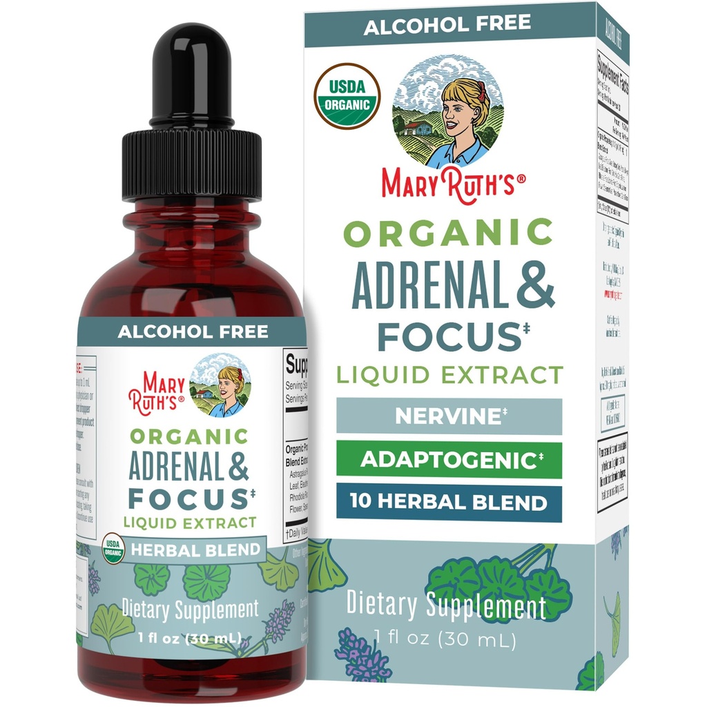MaryRuth Organics - Ginkgo Biloba & Astragalus가있는 성인을위한 USDA 유기 두뇌 Nootropic 보충 | 초점 및 광고 지원 | 뇌 및 메모리 드롭 | Vegan | 비 GMO | 글루텐 무료 | 30 인