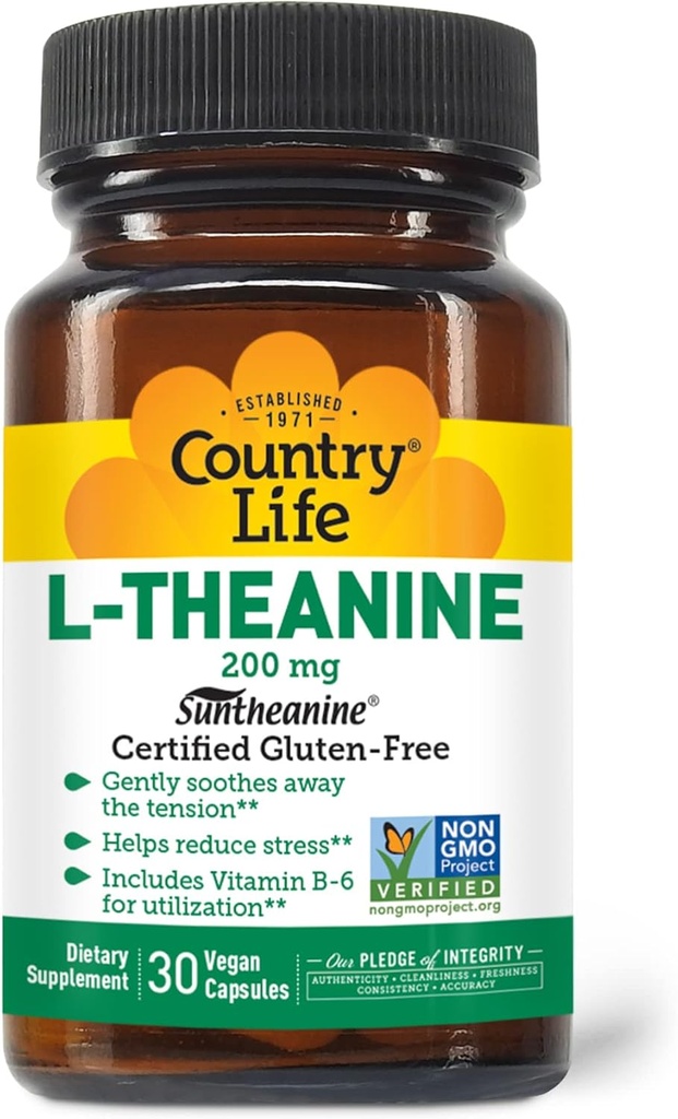 국가 생활 L-Theanine - 200 mg - 30 채식 캡슐