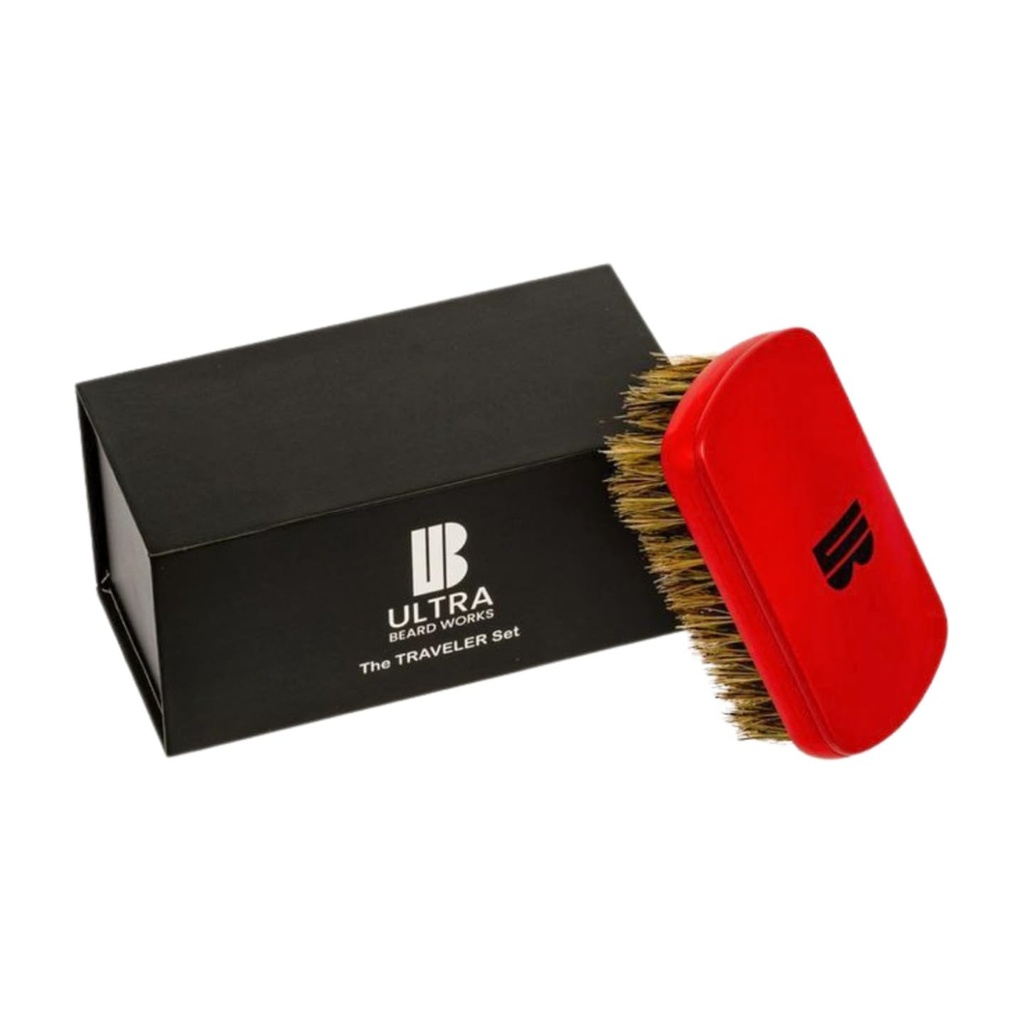Magnetized High-end Beard Brush Set – “Traveler” Set는 분리가능한 거울과 boar bristle Brush를 포함합니다. “ULTIMATE BRUSH”는 3 세트와 다수 색깔에서 유효합니다.