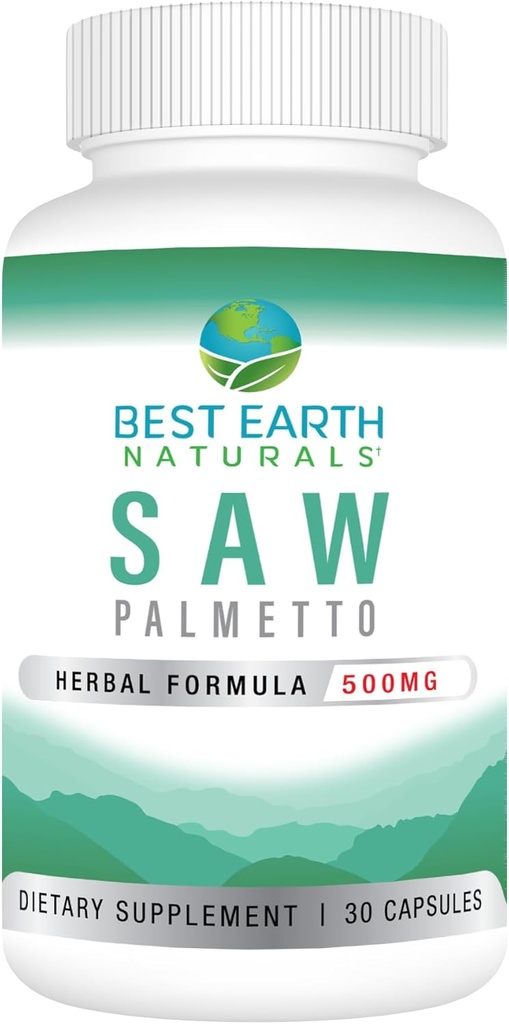제일 지구 Naturals는 머리, 전립선, Urinary Tract 30 조사를 지원하는 Palmetto 500 mg를 보았습니다