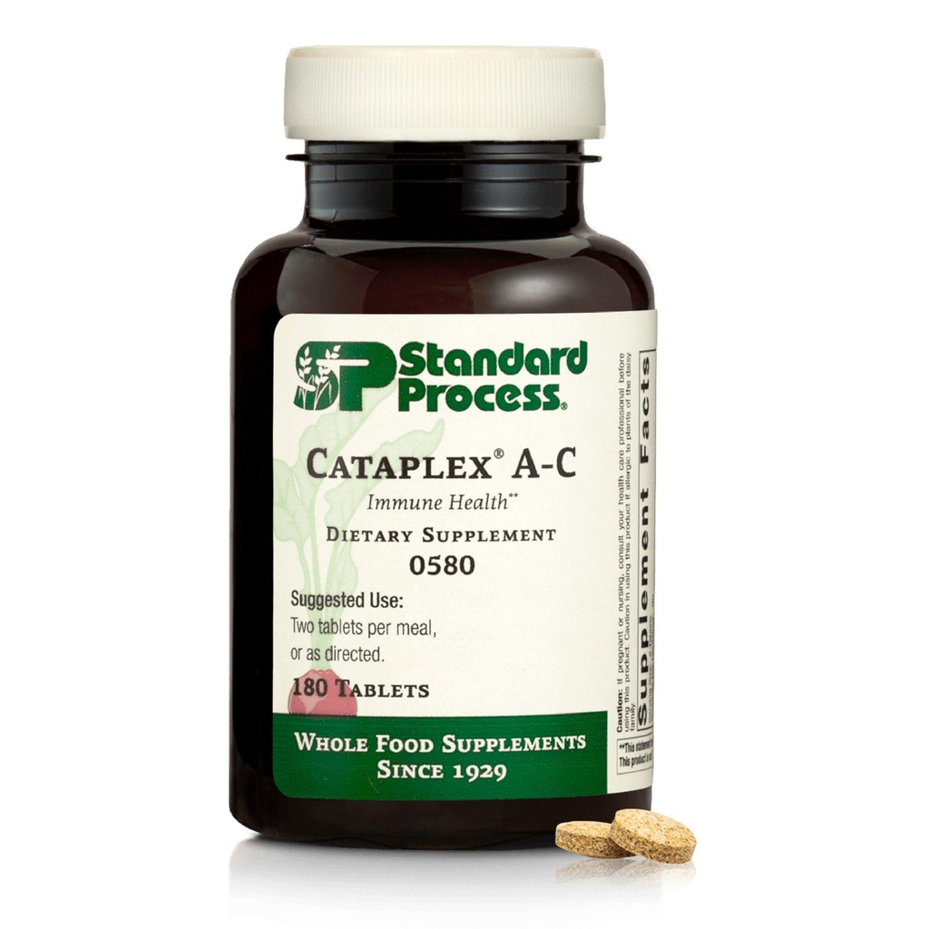 Standard Process Cataplex A-C - 비타민 C 및 A와 면역 세포 지원 - 보조 눈 건강 - 산화 방지제 활동이있는 성분 - 180 정제 (90 서빙)