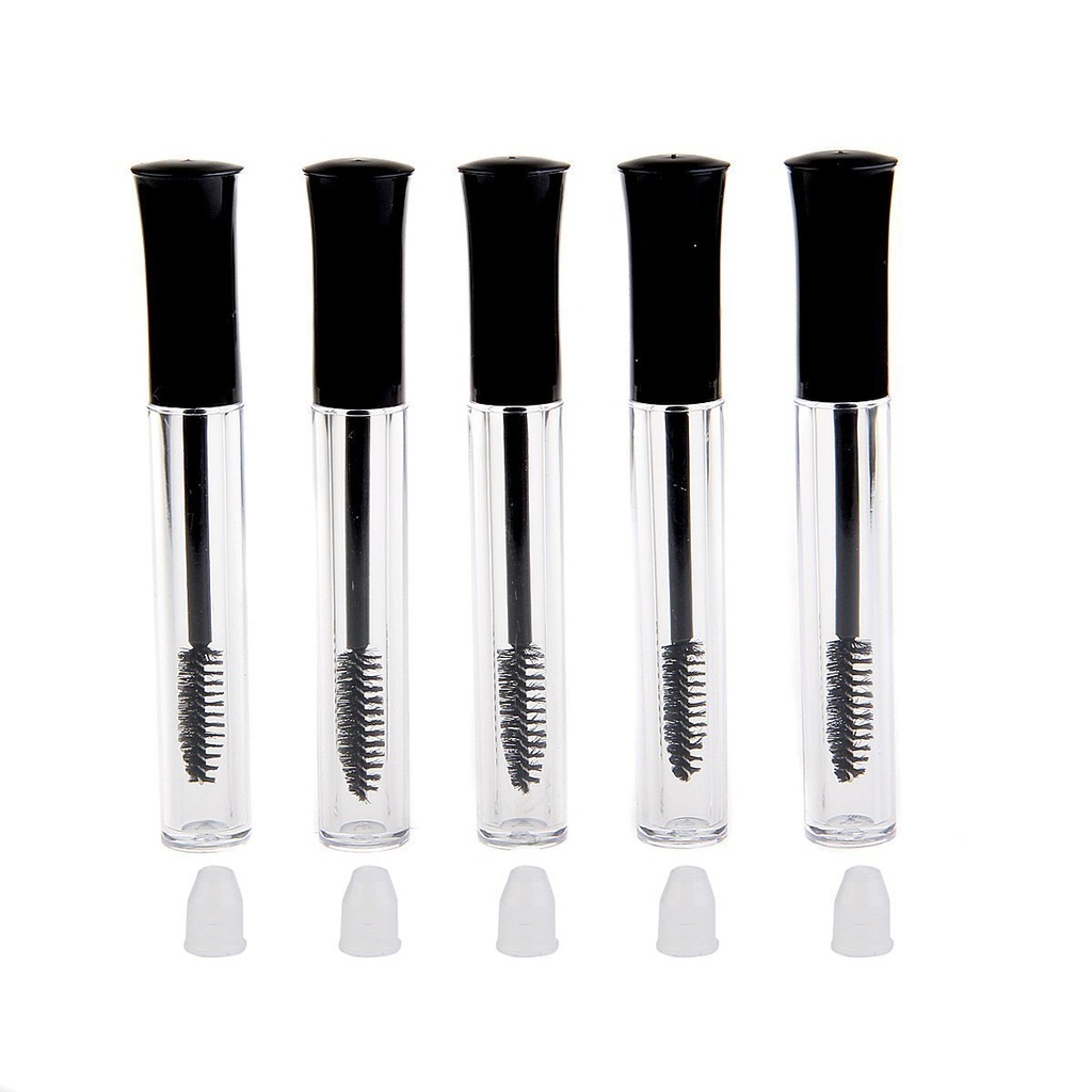 5PCS/5ML 재사용할 수 있는 빈 속눈썹 성장 기름 Mascara 병 관 홀더 콘테이너 속눈섭 솔을 가진 지팡이 작은 유리병