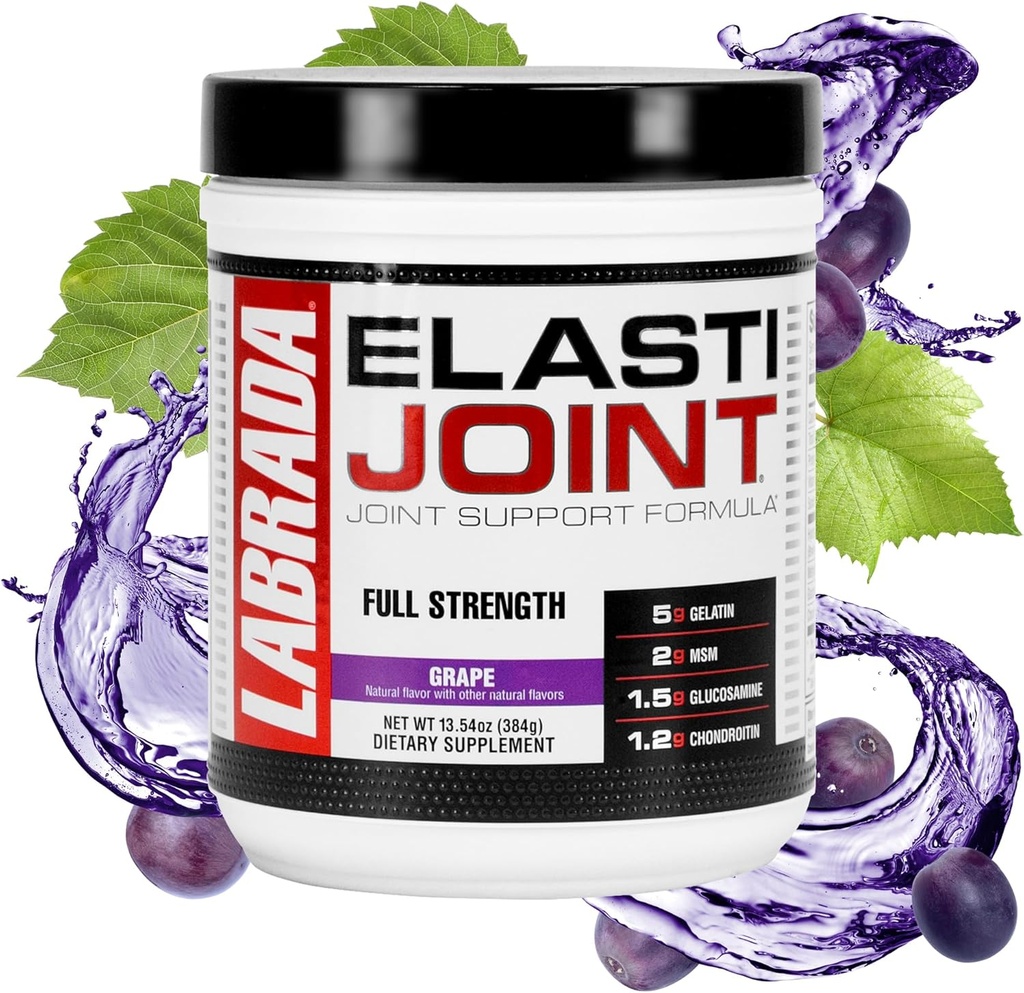 Labrada Nutrition Elastijoint, Grape - Glucosamine Joint Support Supplement Powder for Men & Women, MSM, Glucosamine Chondroitin MSM - 글루텐 - 무료