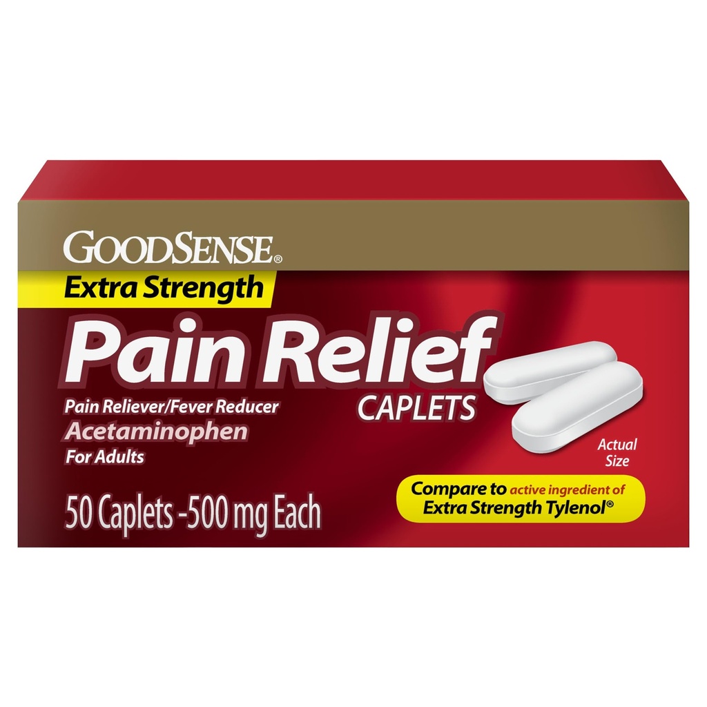 GoodSense 여분 힘 고통 기복, Acetaminophen 모자, 500 mg, 50 조사