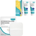 Hydrocolloid 부상 드레싱 10 팩 매우 얇은 4" x 4" + 2 팩 Hydrogel 부상 드레싱