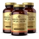 Solgar Choline/Inositol 500 mg/500 mg, 100 식물성 캡슐 - 에너지 대사, 뇌 및 신경 기능에 대한 건강, 필수 - 비 GMO, Vegan, 글루텐 무료, 낙농장 무료, 코셔 - 50 서빙