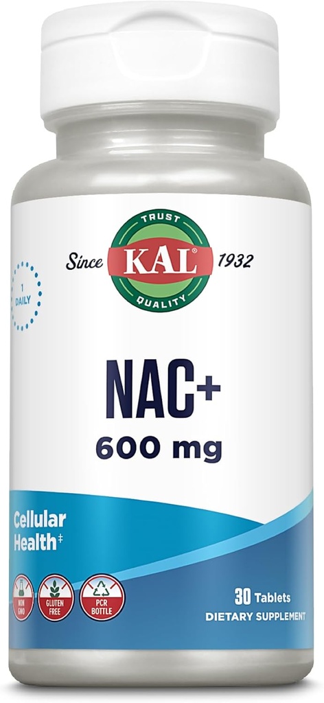 Kal 600 Mg N-Acetyl Cysteine 플러스 정제, 30 조사