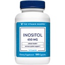 비타민 Shoppe Inositol 650MG는 건강한 간결 & 세포질 기능 (100의 캡슐)를 지원합니다