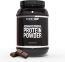 Ashwagandha 단백질 분말 - 24g 초콜릿 단백질 분말 - Ashwagandha 분말과 Whey Protein Powder - 추가 설탕 없음 & 글루텐 무료 - 25 서빙