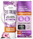 LilyAna Naturals Eye Cream for Dark Circles and Puffiness, 주름과 가방에 대한 아이 크림 아래, 노화 방지 - 건조를 개선하는 데 도움이; Sensitive Skin - 1.7 oz - 미국에서 만든