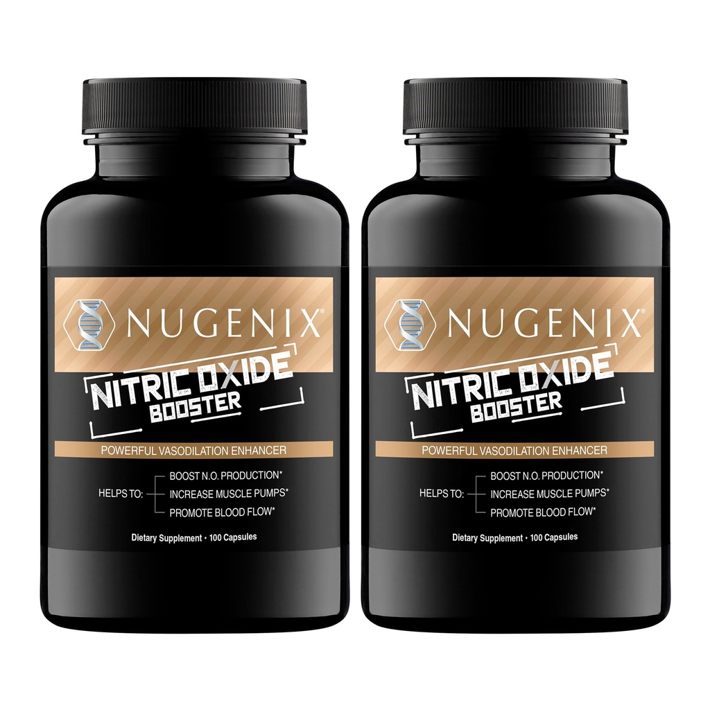 Nugenix Nitric 산화물 부스터 보충 - 산화 질소 흐름, L 아르기닌, L-Citrulline, 소나무 껍질 추출 - 혈관 - 200 조사