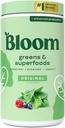 Bloom Nutrition Superfood Greens Powder, Probiotics 및 Prebiotics, Gut Health, 여성, Chlorella, Beet Root Powder, 60 SVG, Original을 가진 녹색 주스 혼합을위한 부유 한 효소
