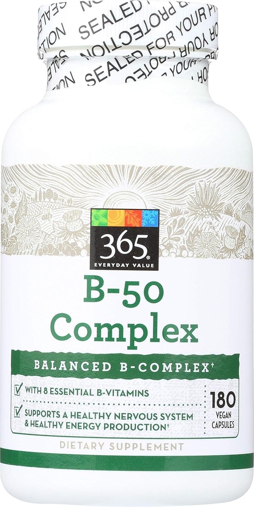 전체 식품 시장의 365, B - 50 Complex, 180ct