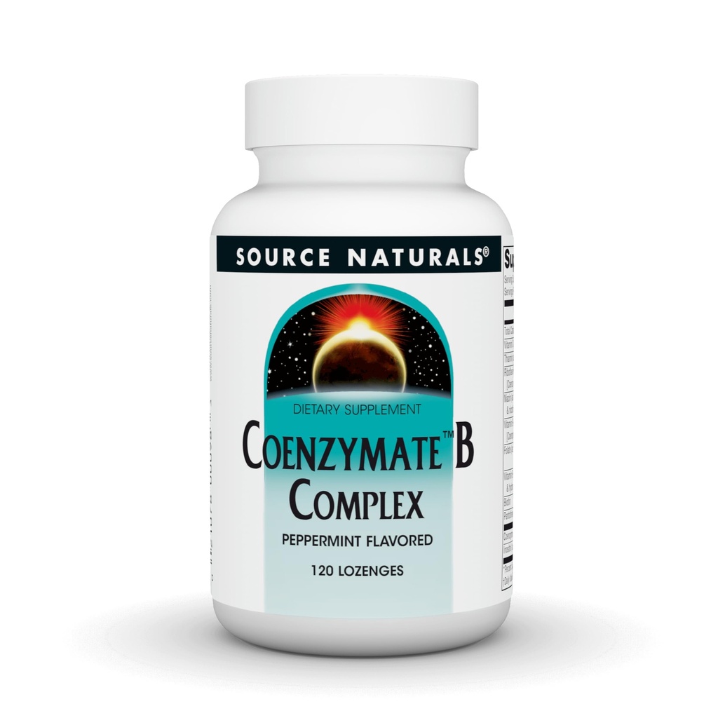 Source Naturals Coenzymate B Complex - 입에 용해되는 Peppermint 풍미 - B 비타민 - 120 Lozenges