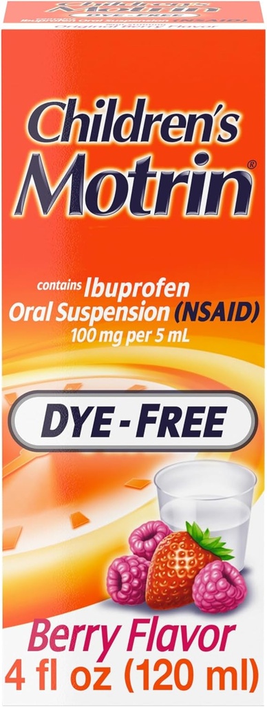 아이를 위한 아이들의 Motrin 구두 중단 약, 100mg Ibuprofen, 베리 맛있은, 4개 fl. oz