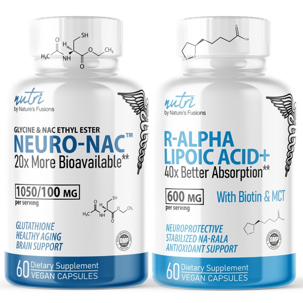 Nature's Fusions Neuro Nac (NAC 에틸 에스테르) & R 알파 Lipoic 산 600mg (60ct)