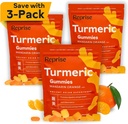여성용 Turmeric Gummies | 여성용 Curcumin Supplement Gummies | 성인용 Turmeric Supplement | Natural Curcumin, Low-Sugar, Vegan, Mandarin Orange 맛, 45 개 (팩 3)