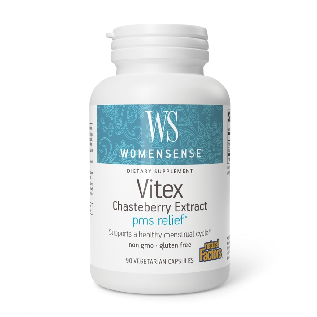 Natural Factors의 WomenSense, Vitex Chasteberry Extract, PMS 및 Menopause의 Sooth 증상, 90 캡슐 (90 인분)