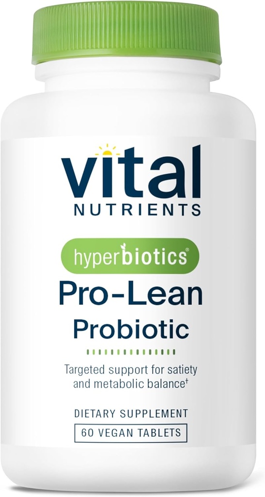 Vital Nutrients Hyperbiotics Pro-Lean Probiotic for Metabolic Balance | Carb Digestion | 선반 안정 | Vegan, Dairy, 글루텐 무료 | 60 개