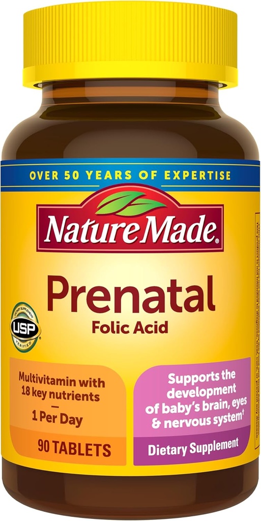 자연, Prenatal 멀티 태블릿, 90 카운트