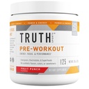 Truth Nutrition Pre Workout Powder - 남성 및 여성을위한 자연 운동, Vegan BCAA Amino Energy Powder, Keto Friendly - 인공 향료, 과자 또는 염료 없음 (Fruit Punch)
