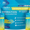HydroMATE Electrolyte 분말 레몬 Lime Hydration 소포 낮은 설탕 30 조사