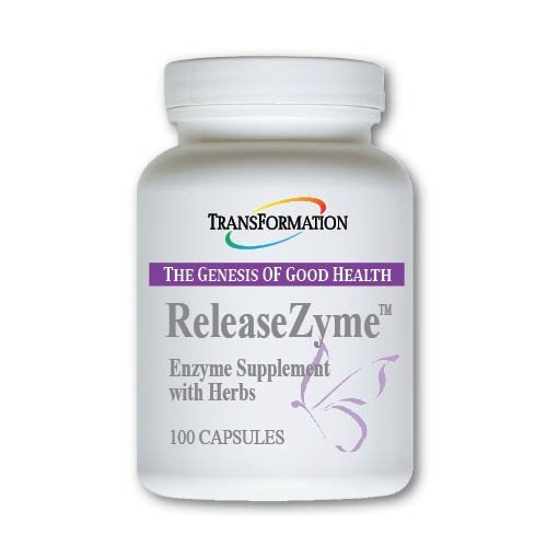 변형 Good Health Enzymes ReleaseZyme Blend Supplement with Natural Herbs, Protease, Break Down Proteins, Plant Based, 100 캡슐을 사용한 고급 소화 지원 공식