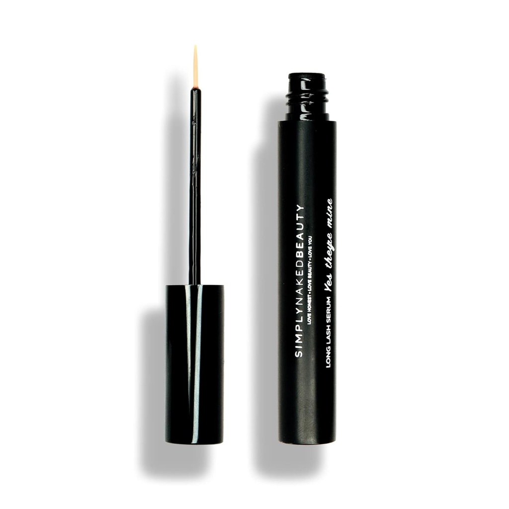 Lash Growth Serum & Brow Enhancer (5 ml) 12 일 동안 더 긴 풀러 속눈썹 - 건강한 Brow & Lash 성장을위한 자연 및 식물 기반 펩티드 - Cruelty Free Lash Serum by Simply Naked Beauty