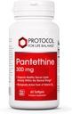 프로토콜 Pantethine 300mg - 비타민 B5의 활성 형태 - Liver Support* - 정상 범위 내에서 Cholesterol Already 지원 * - Pantethine 비타민 보충 - 60 Softgels