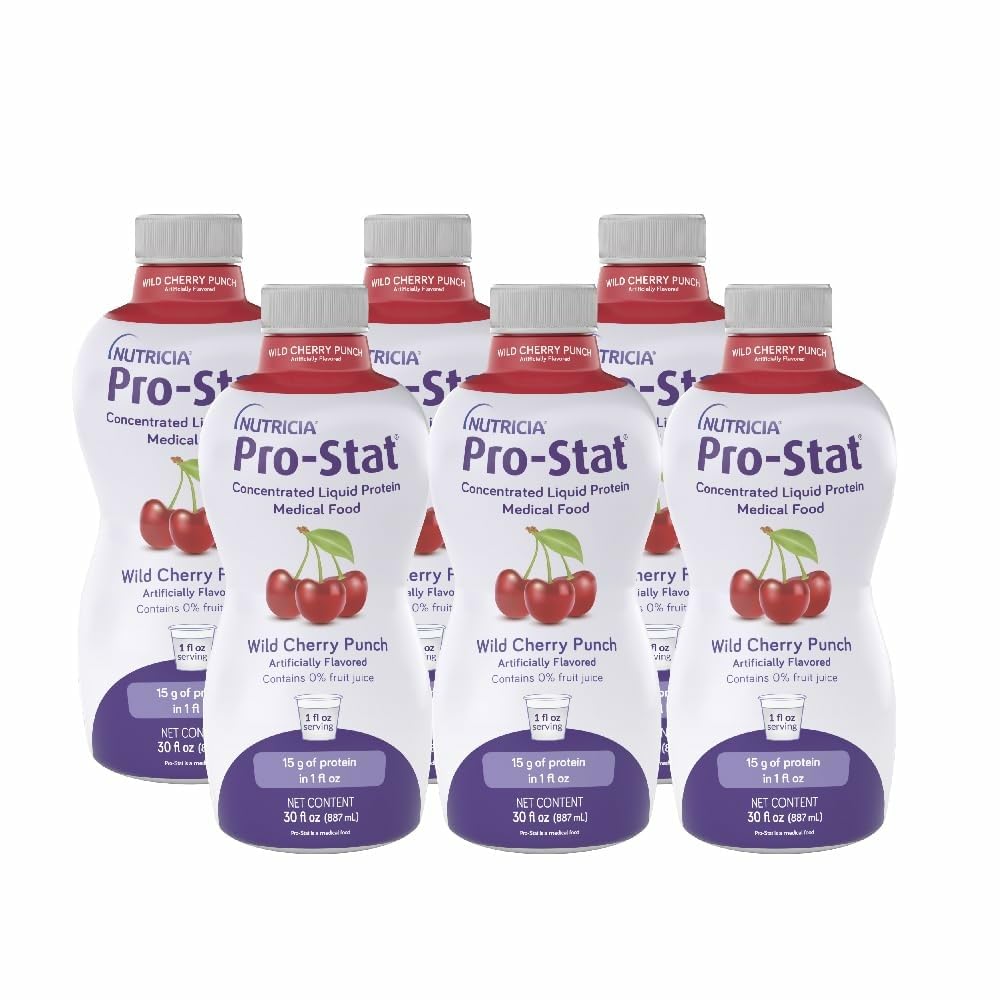 Pro-Stat 농축 액체 단백질 의료 식품 - 와일드 체리 펀치, 30 Fl Oz 병 (6 세)
