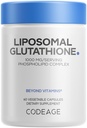 코질 Liposomal 글루타티온 1000 mg 보충교재, 높 순수성 감소시키는 L 글루타티온 - Liposomal 납품 - Phospholipids - 비 GMO, 글루텐 자유로운 - 60의 캡슐