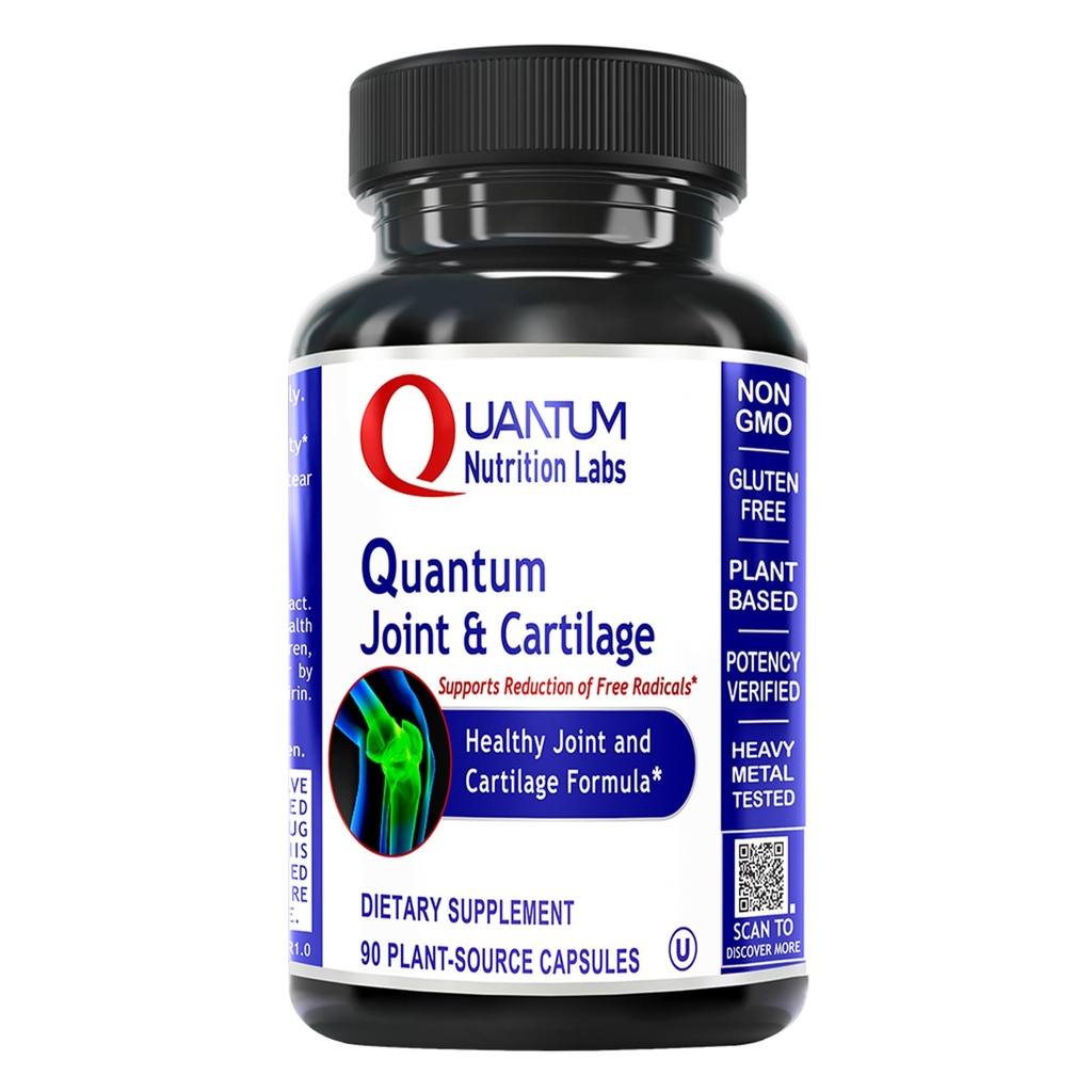 Quantum 합동 & 연골 지원 보충교재 - 남자 & 여자를 위해, 합동 Mobility 및 근육 건강, 연골 수선, 글루텐 자유로운, 식물 근원, 비 GMO - 90의 캡슐