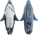 Shark Blanket Hoodie Onesie, Shark Onesie 성인, 성인을위한 Shark 침낭 (XXL)