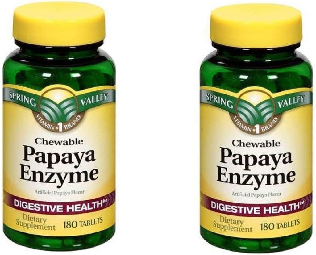 Spring Valley Papaya Enzyme, 180 킬레이트 정제 (2 팩)