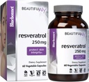 Bluebonnet 영양 아름다운 Ally Resveratrol 250mg, 최고의 피부, 산화 방지제, 아름다움 영양, 채식주의, 비 GMO, 글루텐 무료, 콩 무료, 60 야채 캡슐, 60 서빙
