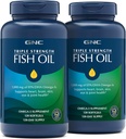 GNC 트리플 힘 물고기 기름, 쌍둥이 팩, 병 당 120의 Softgels, 지원 심장, 뇌, 피부, 눈 및 합동 건강