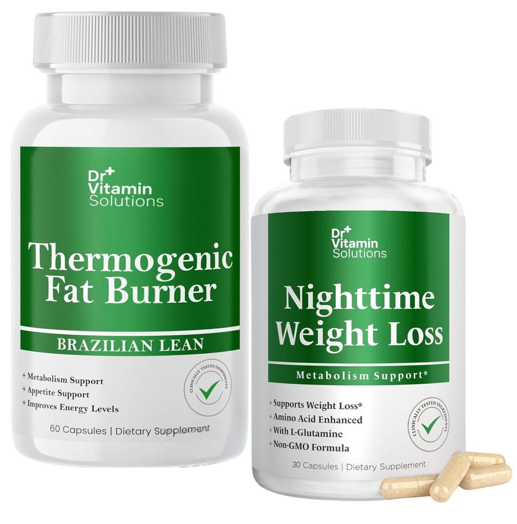 DR VITAMIN SOLUTIONS Thermogenic 뚱뚱한 가열기 & 여자를 위한 야간 체중 감소 알약, 허리 트리머 & 여자 & 남자, 120의 캡슐을 위한 보충