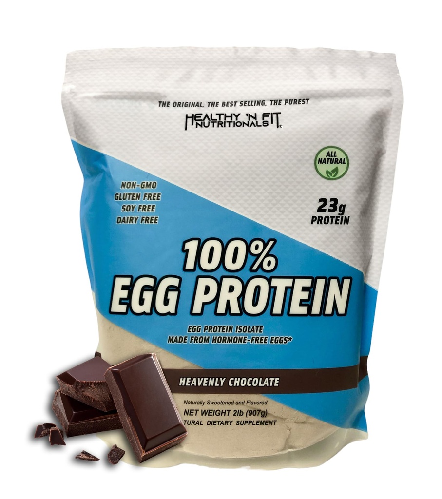 건강한 'N 적합 100 % 계란 단백질 - 천국 초콜릿 (2lb) : 100 % 계란 흰 단백질 - 플러스 천연 펩티드. Ultra Pure, 천연 계란 단백질 Isolate