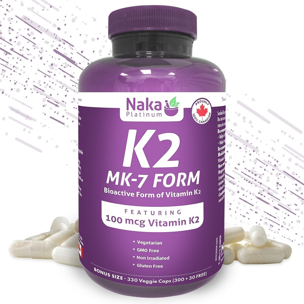 K2 MK-7 330, 나카 플래티넘 K2 (MK-7 양식) 330 Veggie 모자 - 독점 크기 : 300 + 30 무료, 330 개