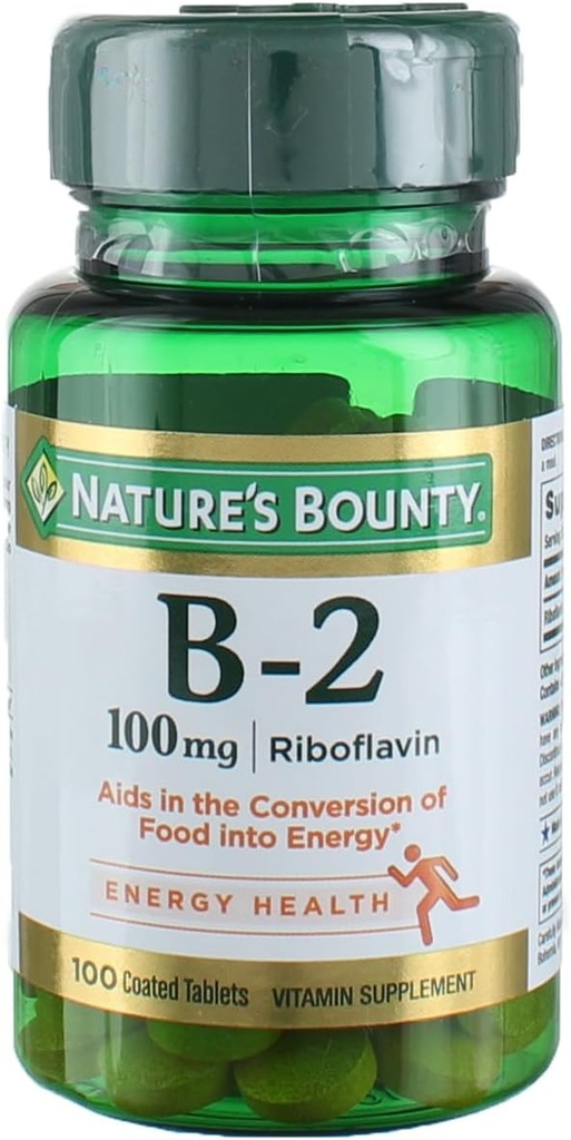 자연의 현상 비타민 B-2 100 mg, 100 코팅 정제