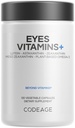Codeage Eyes Vitamins - AREDS 2 기반 공식 보충 - 2 월 공급 - 비타민 A, C, E, 아연, Lutein, Astaxanthin, Zeaxanthin, Eyebright, Marigold, Bilberry, Saffron, Omega-3-120 캡슐