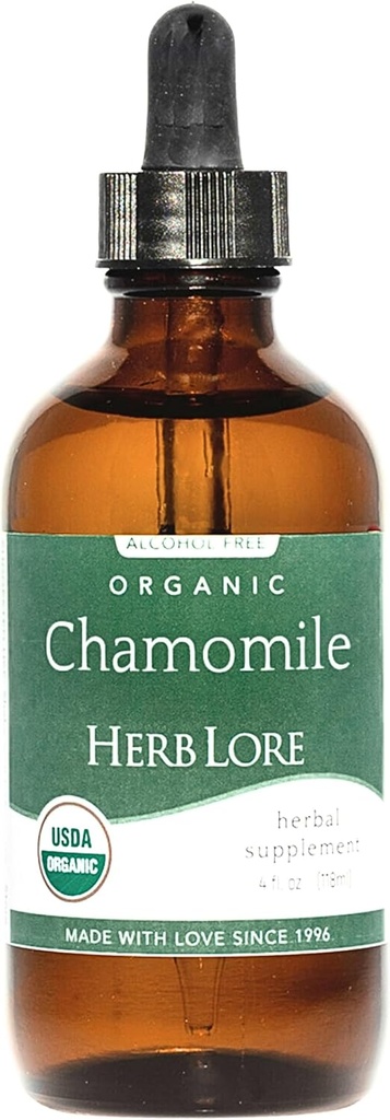 허브로 유기농 Chamomile Tincture - 아기를위한 액체 Chamomile Drops & 성인 - Melatonin-Free Sleep Supplement (4 fl oz)